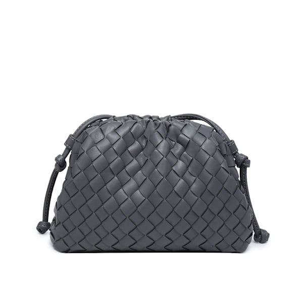 Molnryggsäck 2024 ny stil väska dam ko läder skrynklig dumpling väska dam handväska axelväska MJ51 grå grey grey grey 22*9*14cm