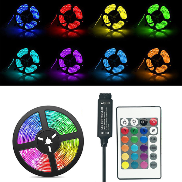 5V USB LED-lysstrimler RGB LED-lysstrimler 2835 5050 LED-bånd L RGB 5M