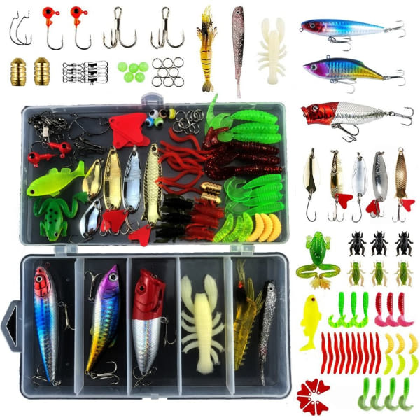 78st Fiskedrag Set Luya Baits Kit Bulk fiskeredskap