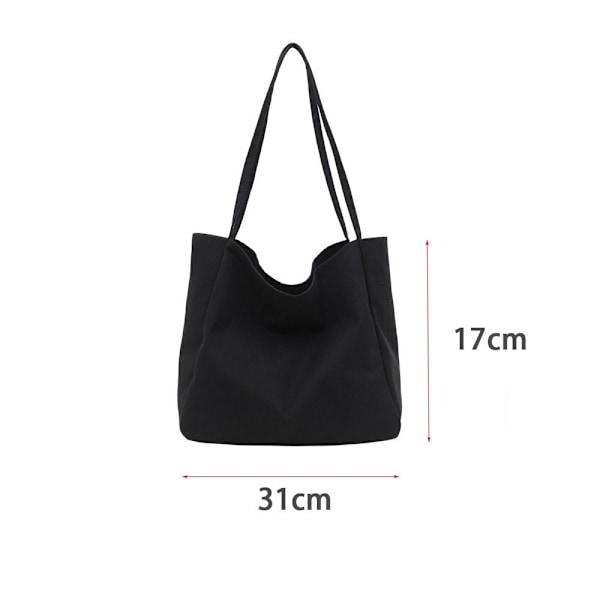 Shopper Taske Lærredstaske SVART black