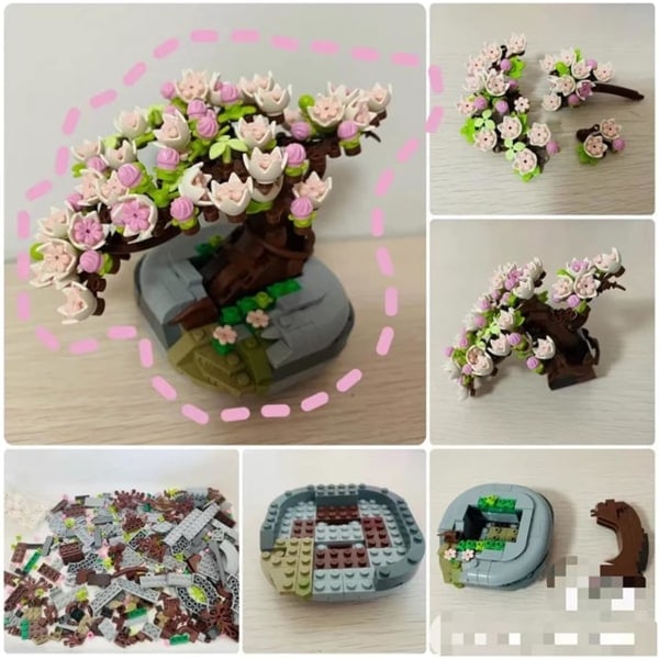 426 Dele Cherry Blossom Sæt, DIY Byggeklodser