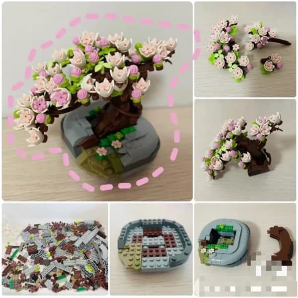 426 deler Kirsebærblomstsett, DIY-byggklosser