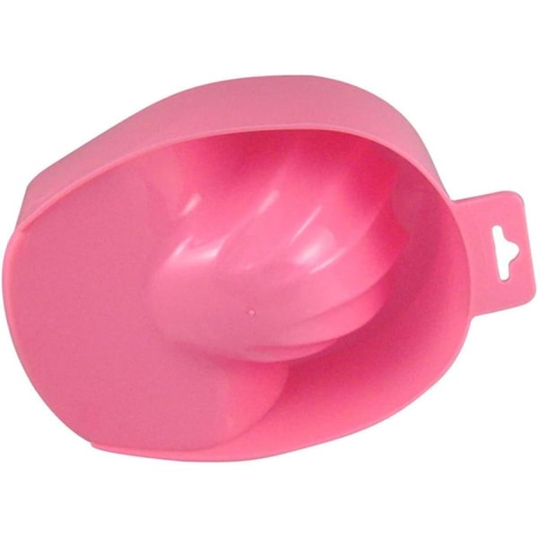 CDQ 2-delads dobbelt nagelblötskål Handvårdsskål for nagelborttagning (rosa)