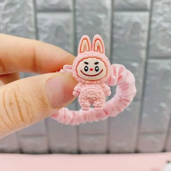 5 kpl Sarjakuva Labubu Hiuspanta Söpöt Anime Labubu Naiset Joustavat Hiuspannat Hiusasusteet Poninhäntä Kawaii Tytöt Lomalahjat (FMY) A