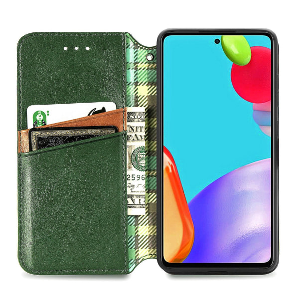 Case Samsung Galaxy A52 5g/4g Flip Cover Plånbok Flip Cover Plånbok Magnetisk Skyddande Handytasche Case Etui - Grön null none