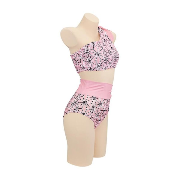 Demon Slayer Cosplay Puku Bikini Ranta Kesä Uimapukusetti Kamado Nezuko Kamado Nezuko 2XL