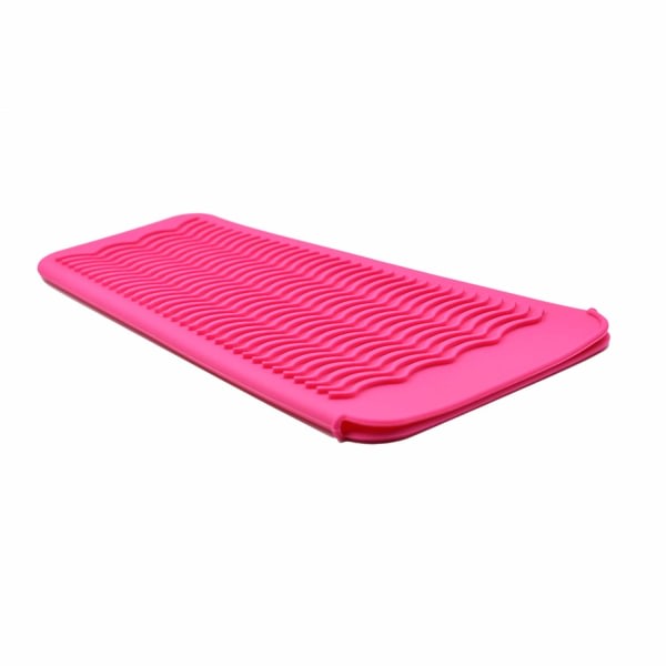 CDQ Silikon värmebeständig matta för hår locktång- 1-pack, rosa