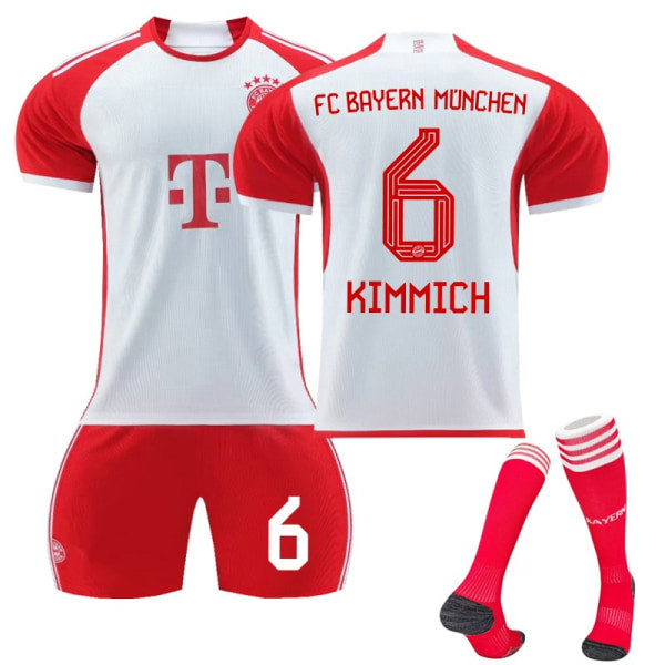2023-2024 Bayern München Hjemmefotballtrøye for barn nr 6 Kimmich 12-13 år