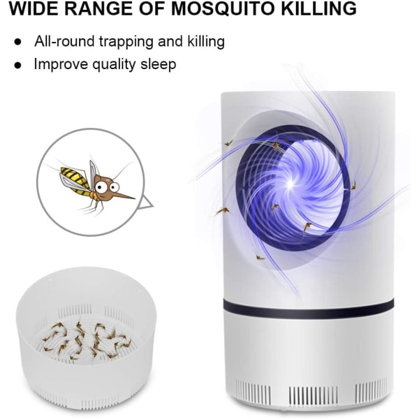 CDQ Tvåfärgad elektronisk Mosquito Zapper utomhus vattentät, fluga