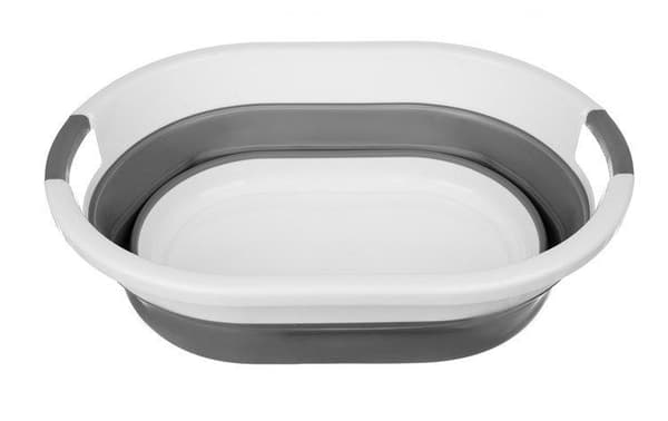 Hopfällbar Tvättkorg / Balja - Vikbar Korg 25L Grey grå