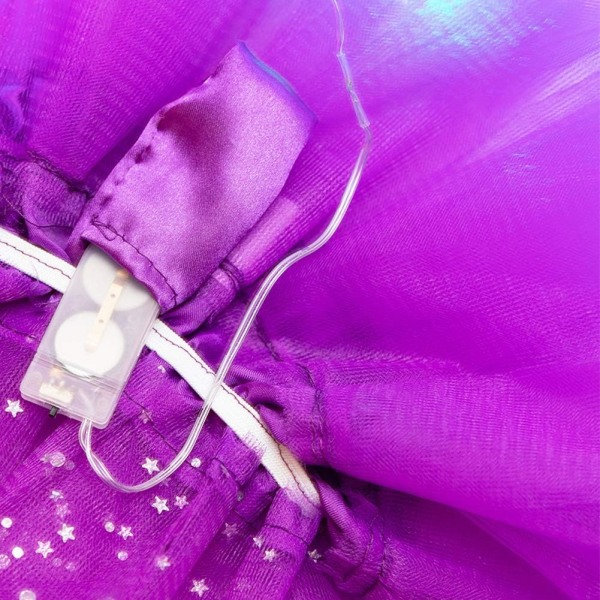 Tutu-kjol för flickor med LED-lampor Barnkjol Klassisk Tutu-kjol i tyll (lila) Lila