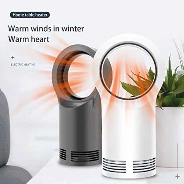 CDQ Mini energibesparende keramisk varmeblæser (sort)