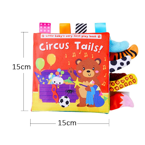 Vauvan pedagoginen kangaskirja eläinlelut sarjakuva uutuuslelut lahjat lapsille circus 621
