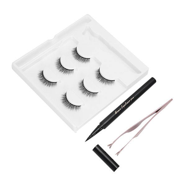 Itseliimautuva eyeliner vesilinja eyeliner tekoripset pinsetit meikkityökalusetti E40 vihreä laatikko