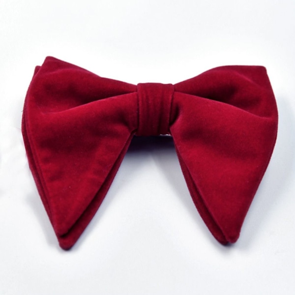 Mænd Oversized Butterfly Solid Fløjl Butterfly Bryllupsfest Smoking Justerbar Dark red