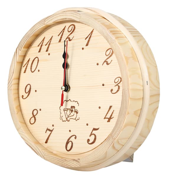 23 cm Diameter Saunaklocka Väggmonterad Träklocka för Bastu Rum Hem Kontor Användning 0.8