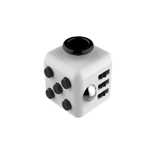 Dekompression Rubiks kub dekompressionstärning fidget kube hvit+svart