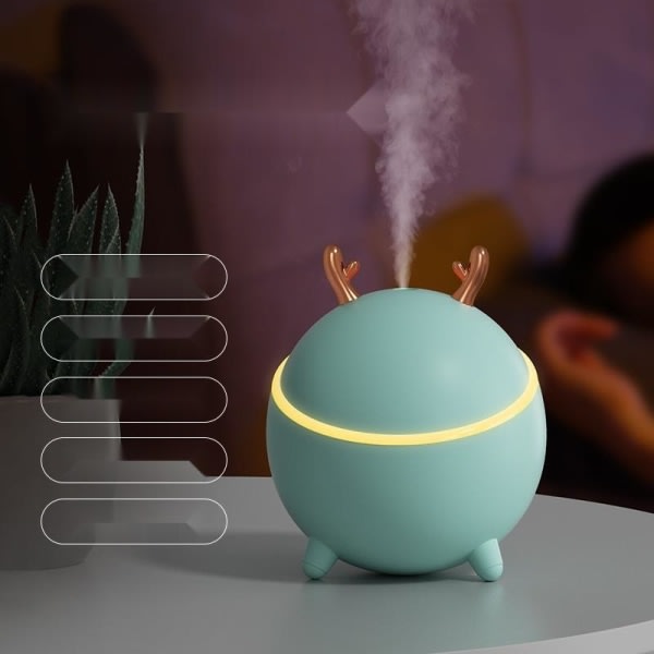 Luftfukter aroma diffuser humidifier med LED-lys rosa