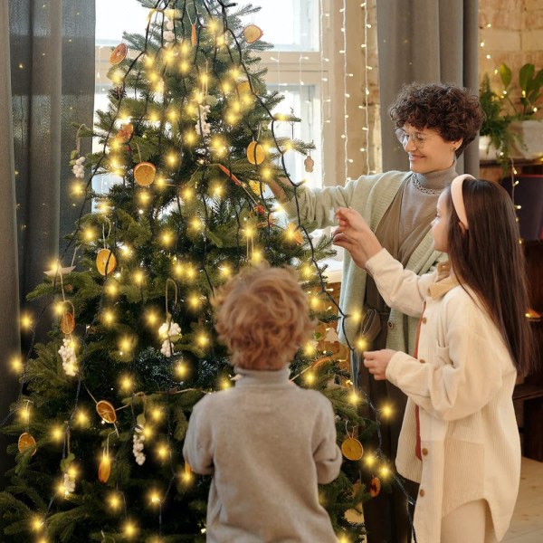 Julgransljus 2m * 8 rader, 280 lysdioder Fairy Lights för 6-8ft träd 1 set