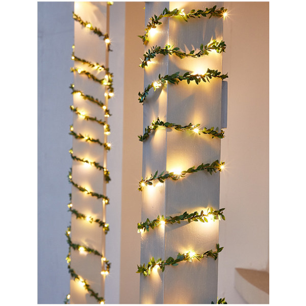 Solcellelamper i rotting til udendørs brug, realistiske plantelys, LED-dekorationslampe til bryllup, jul, gårdhave (10 m 100 LED)