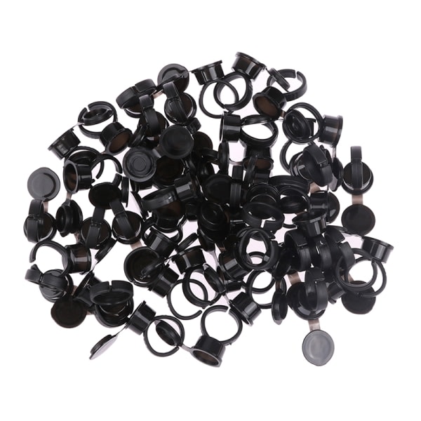50st Pigment Ink Ring Cover Med Lock Lock Cap for Micro Black