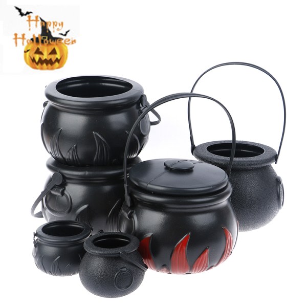 1 stk Halloween godteri gryte Nyhet Halloween bøtte Orna Stor heks