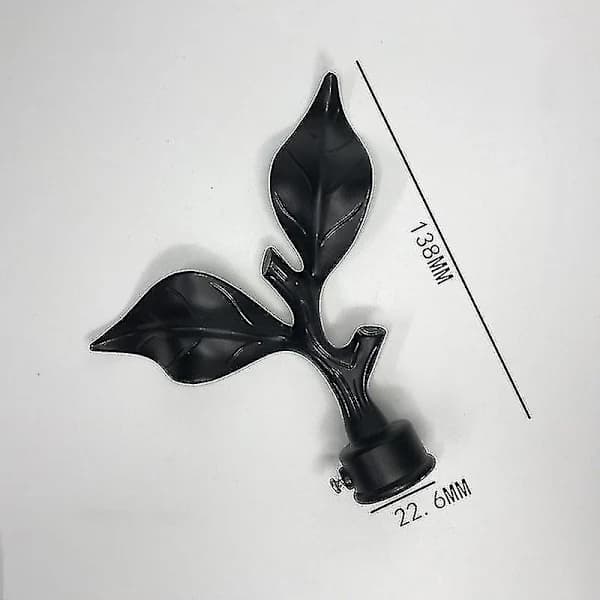 2 st blad gardin dekorativa stångändar draperistångsändar_tfrf