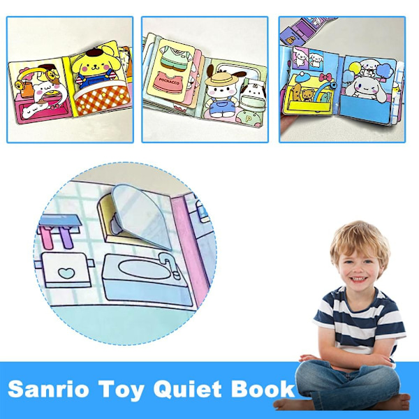 DIY Hiljainen Kirja Sanrio Doudou Bok Pedagogisk Kuromi Kotitekoinen Bo - Perfet A one-size
