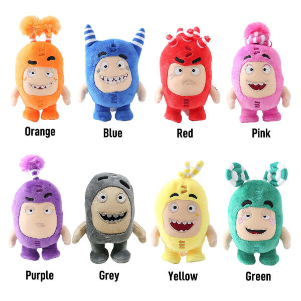 Oddbods plysch tecknade leksaker Dockor Mjuka söta bubblor Oddbods plyschleksak (grön)