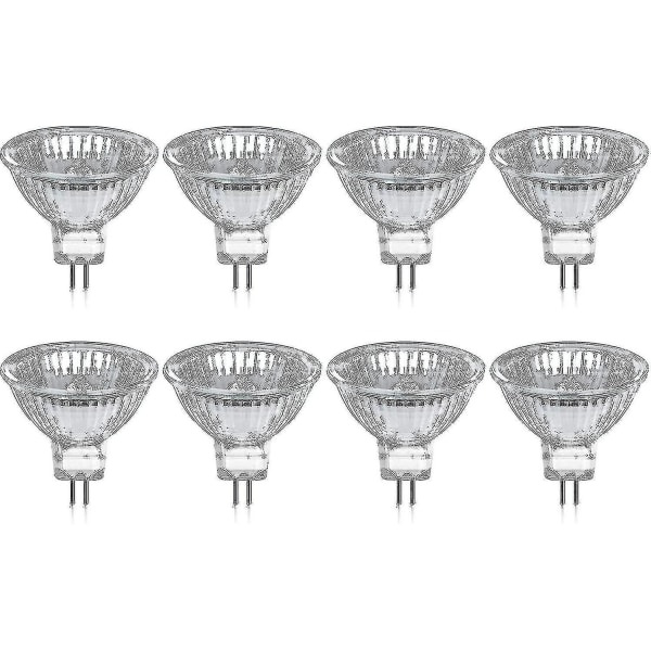 Pakke med 8 halogenpærer Gu5.3 Mr16 35w 12v Dimbar - varmhvit 2800k, 400 lumen, lås Jz [DB]-tfrf