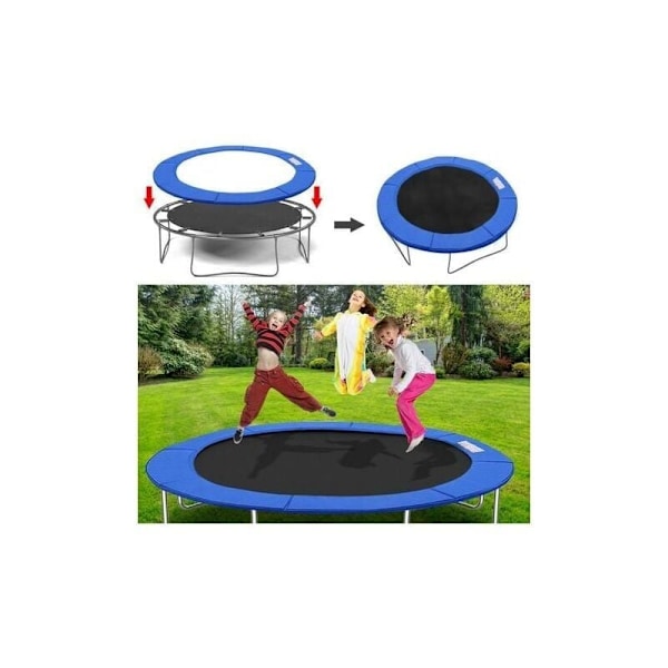 Fjærdekkpute for 305 cm trampoline - Blå,