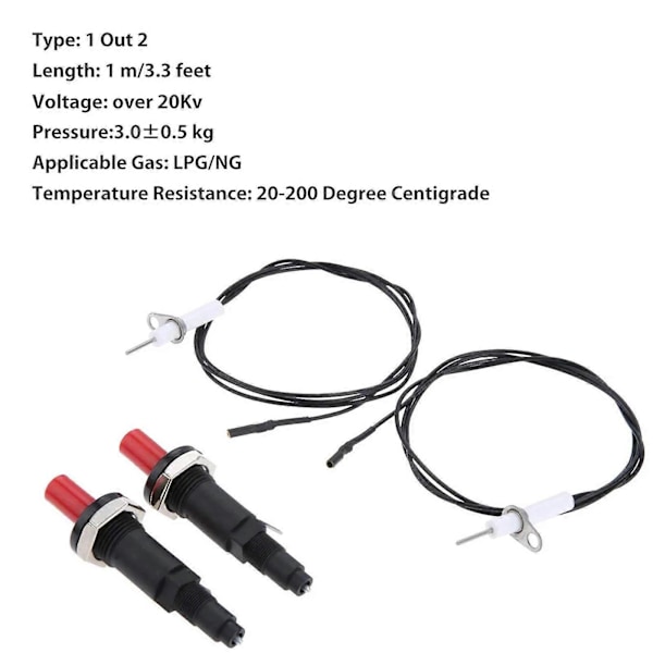 (Spesialtilbud) Universal Piezo-tenner for gassgrill, grill og komfyr