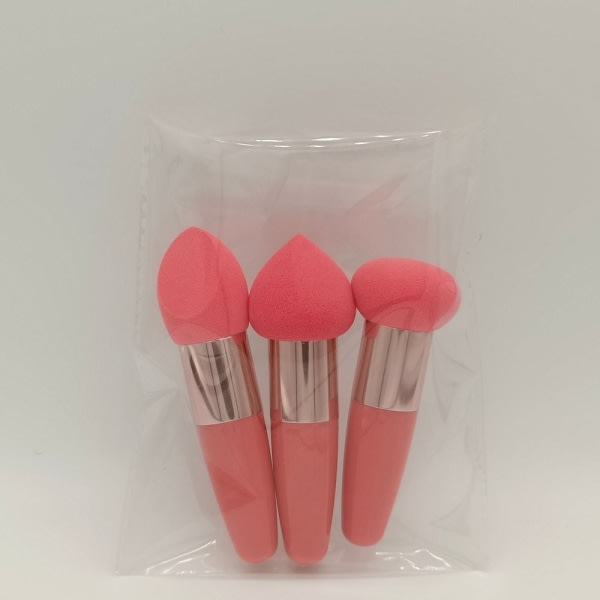 Damsvamphuvud Foundation Svamp Skönhet Makeup Puff 3pcs Orange