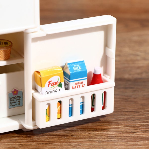 16st/ Set 1:12 Dockhus Frys Modell Vit Kylsk?p Kitc white One Size