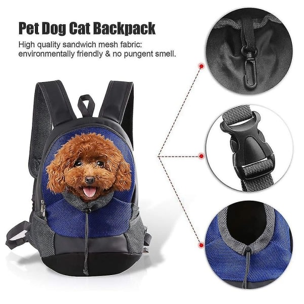 Pet Carrier Ryggsäck, Hund Katt Front Pack Andas design null ingen