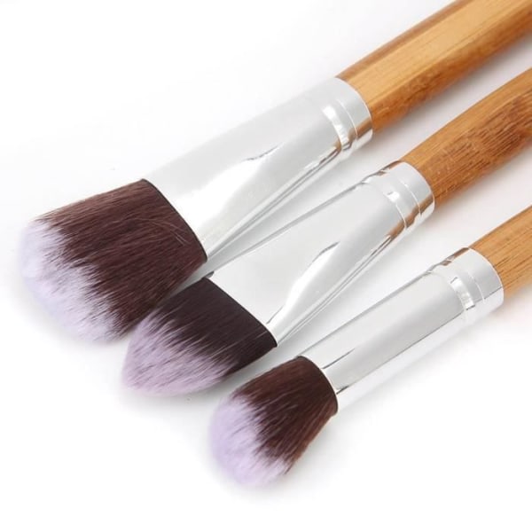 11st enkla fiberhårborstar med trähandtag, kosmetisk borste med fin textur, för professionella makeupartister