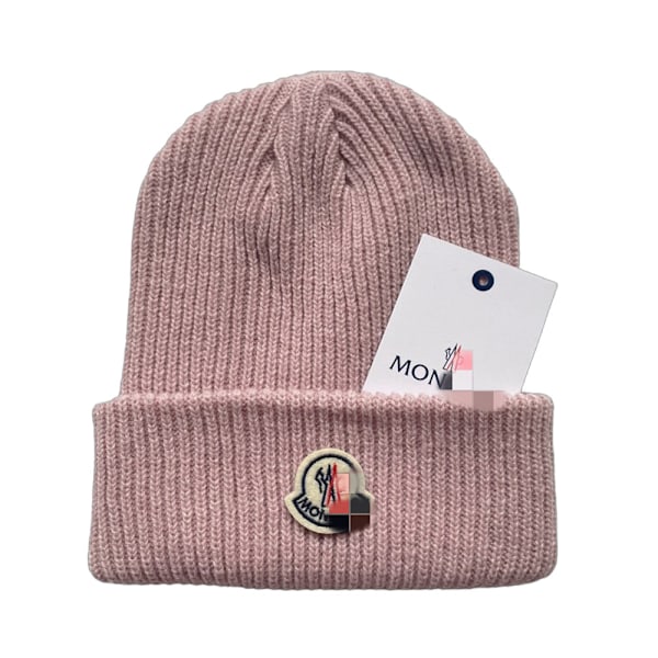 Unisex stickad mössa för kvinnor och män, varm vintermössa Pink