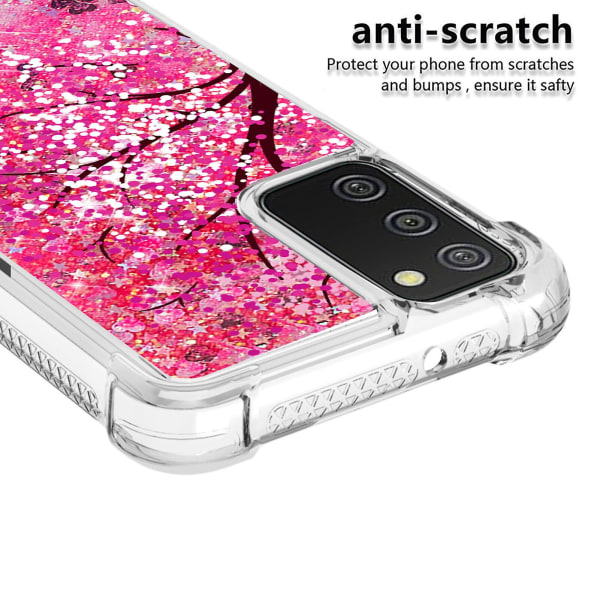 Case Samsung Galaxy A02s Glitter Liquid Cute Clear Silicone Tpu Iskunkestävä cover - Sakura null none