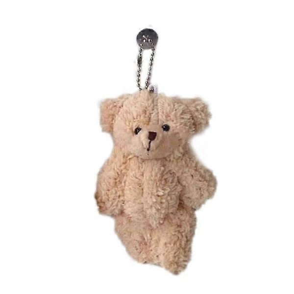 Small Plush Keychain Pendant Khaki Comfortable