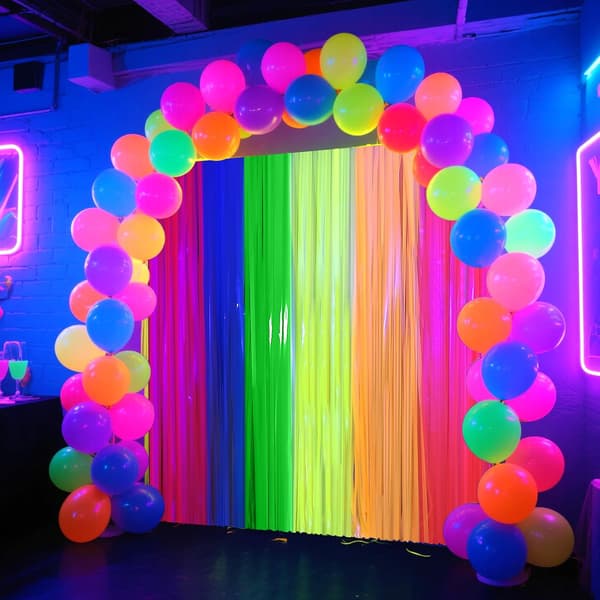 4-delt foliegardin - UV-reaktiv - 200 x 100 cm