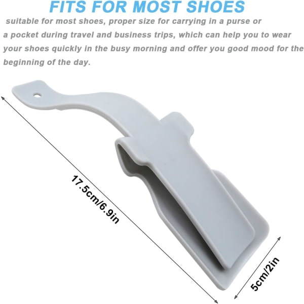 6-pakkilainen kannettava muovinen Lazy Shoe Lifter -kenkäapuri sukkille, helppo pukea