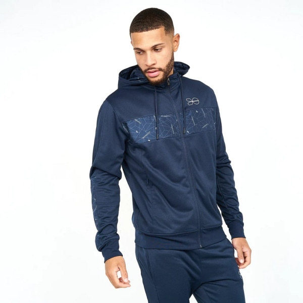 Crosshatch Herr Pyramid Full Zip Track Top S Marinblå Navy S zdq