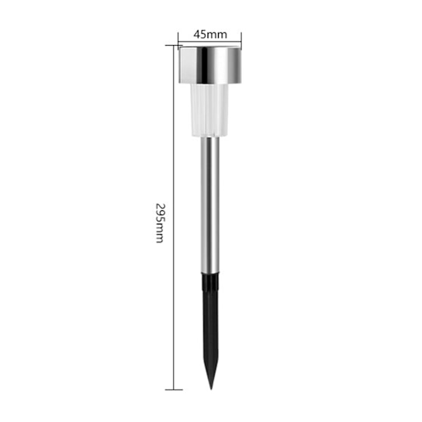 10 st 4,5 cm Solcellslampa Plug-in Trädgård Landskap Gång Gräsmatta Dekoration Lampa för Utomhus Uteplats Gård White Light