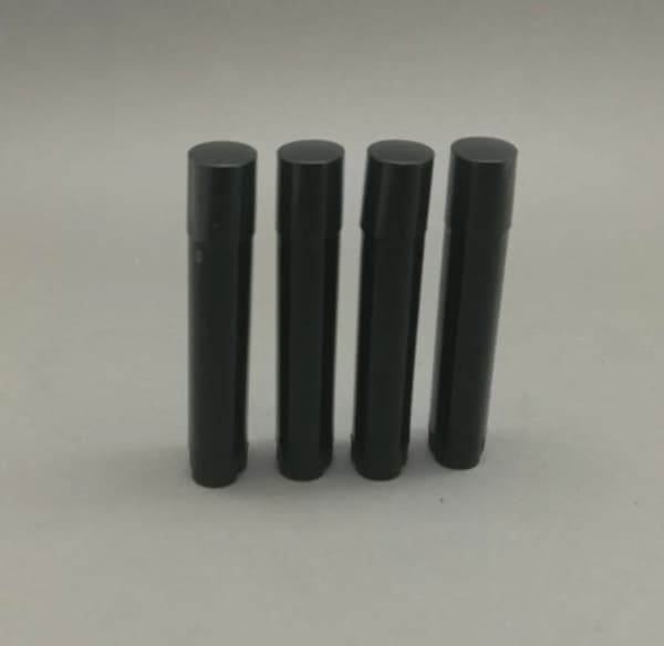 5 ml tomme læbepomade-tuber, ovale mini-beholdere af plast til læbepomade og deodorant, sorte, 30 stk.