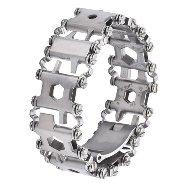 29 i 1 Multiverktyg Armband Multifunktion Reparationsarmband Stai Silver