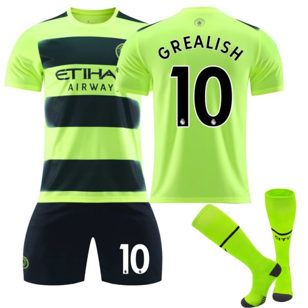 Nr 10 GREALISH tröja Manchester City 22/23 Ny säsong fotbollströja barn 20(110-120cm) zdq