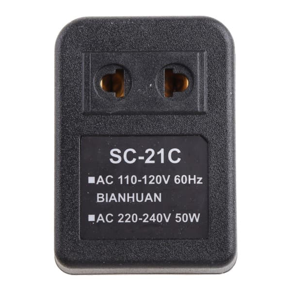 Nyeste Step Up Spændingskonverter Adapter 110V US til 220V US EU Sort 1 stk
