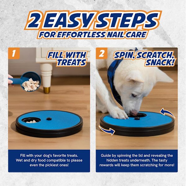 Hundeskrapestykke - Filtrimmerbrett Trimning Scratcher Box Emery Sandpapir Filing Scratch blue