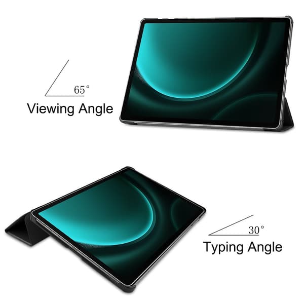 Galaxy Tab S9 FE Plus, Etui, Tri-fold, Svart