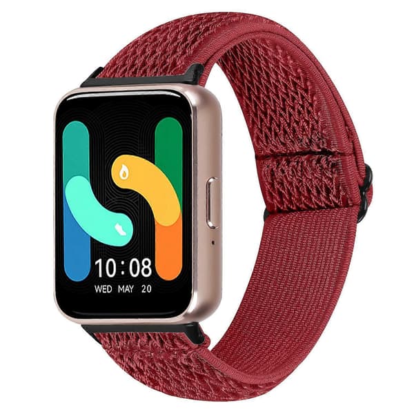 Vævet Armbånd i Elastisk Materiale til Samsung Galaxy Fit3 SM-R390, Sort Kobling Style K